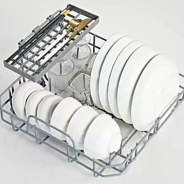 Desktop Dishwasher Household Installation-free Automatic Intelligent Disinfection And Drying 21-40L Capacity 1200W White 220V UK Standard