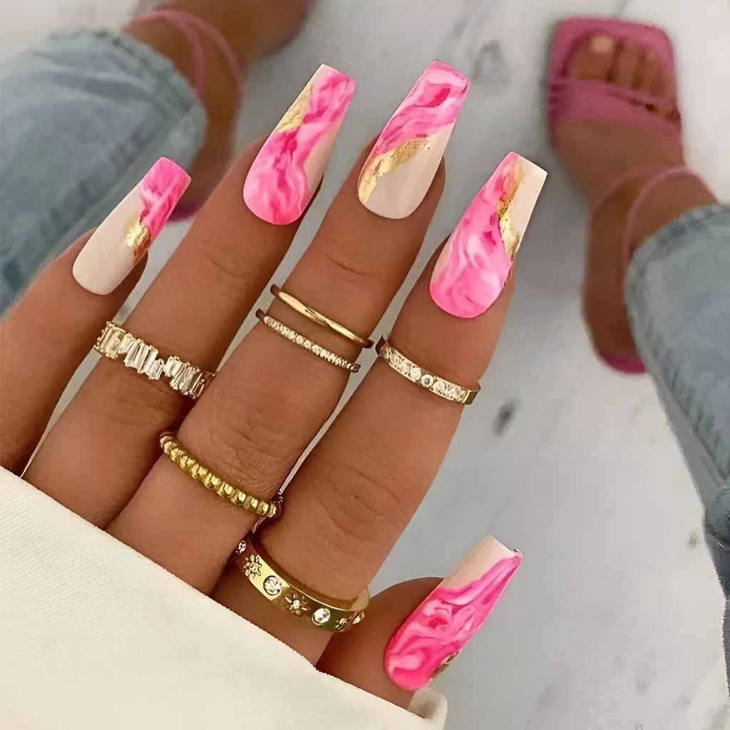 One Second Wearable Manicure set showing rose, tulip and leopard print nail art designs