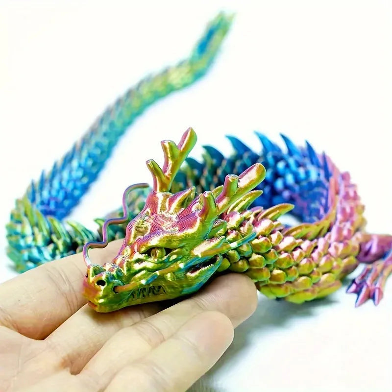 30cm long 3D-printed Chinese dragon car ornament in multiple colour options