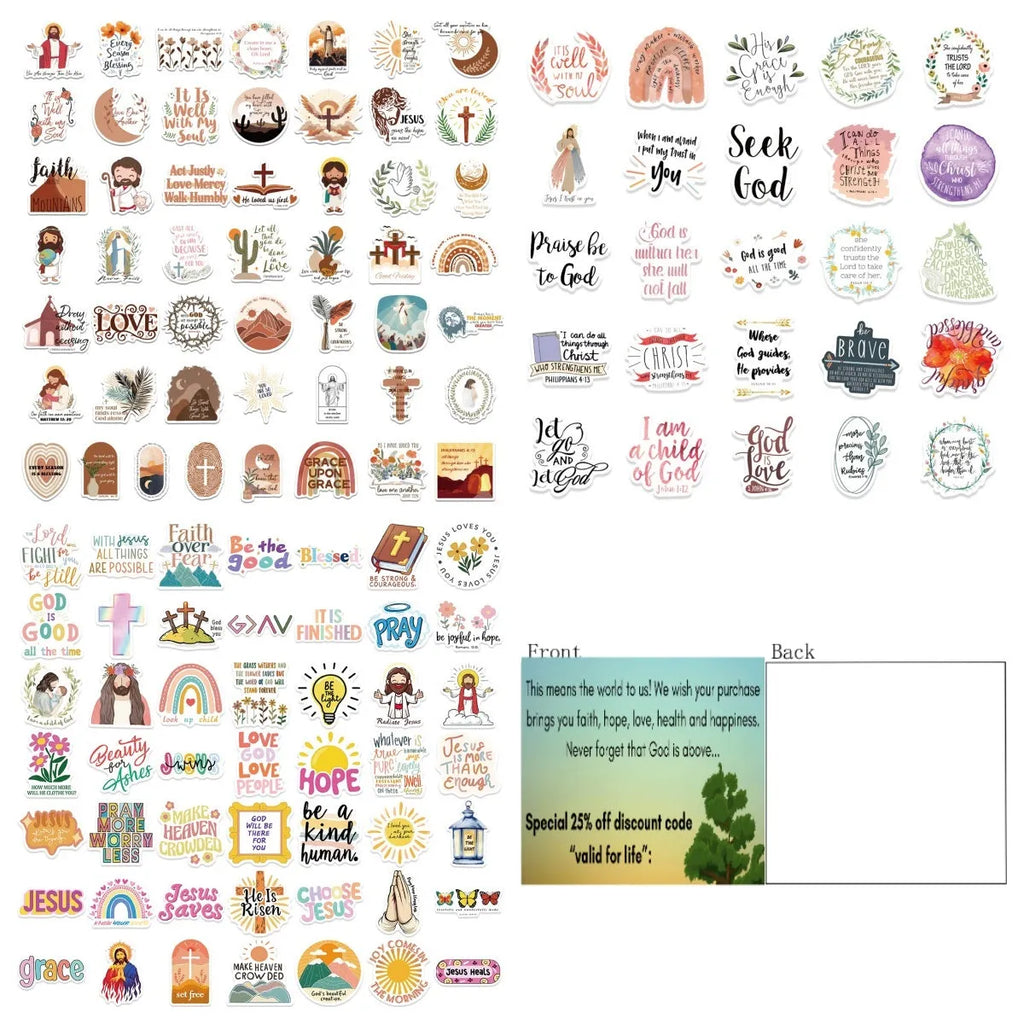 Graffiti sticker set showing 50 random pattern printed vinyl designs for personalised decoration