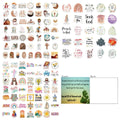 Graffiti sticker set showing 50 random pattern printed vinyl designs for personalised decoration