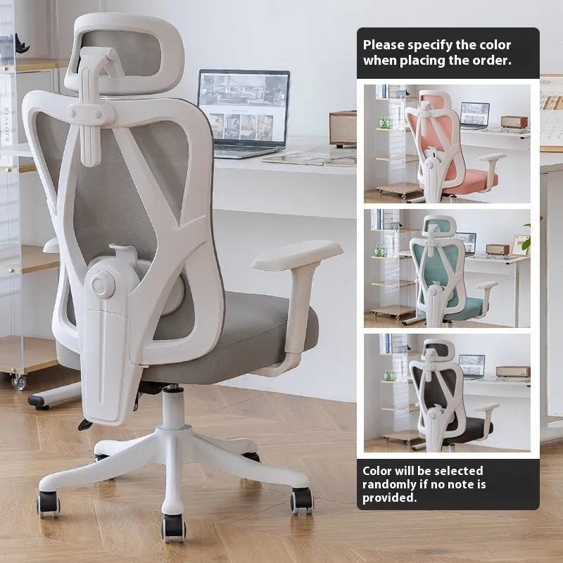 Ergonomic mesh gaming chair with black frame, breathable back, and adjustable armrests for home office