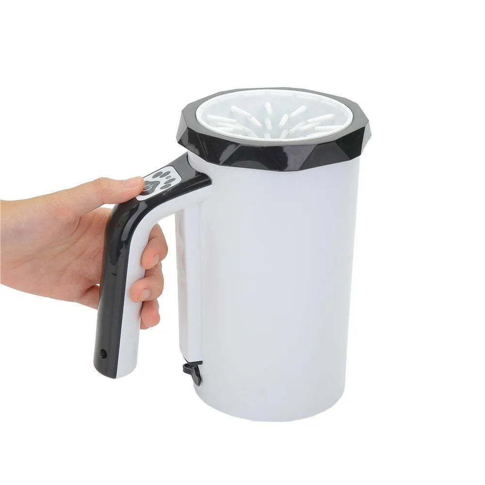 Pet automatic foot washing machine with silicone cup in white and blue colour option