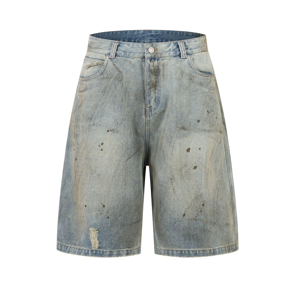 Women's blue cropped denim jeans with straight leg cut and zipper fly closure