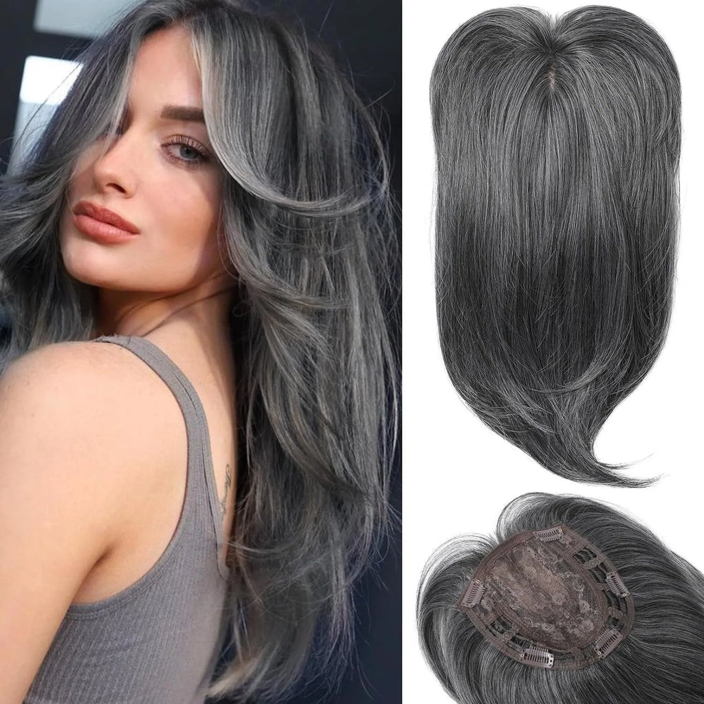 High temperature fibre wig for ladies in natural black, non-hot dye non-perm style suitable for any skin colour