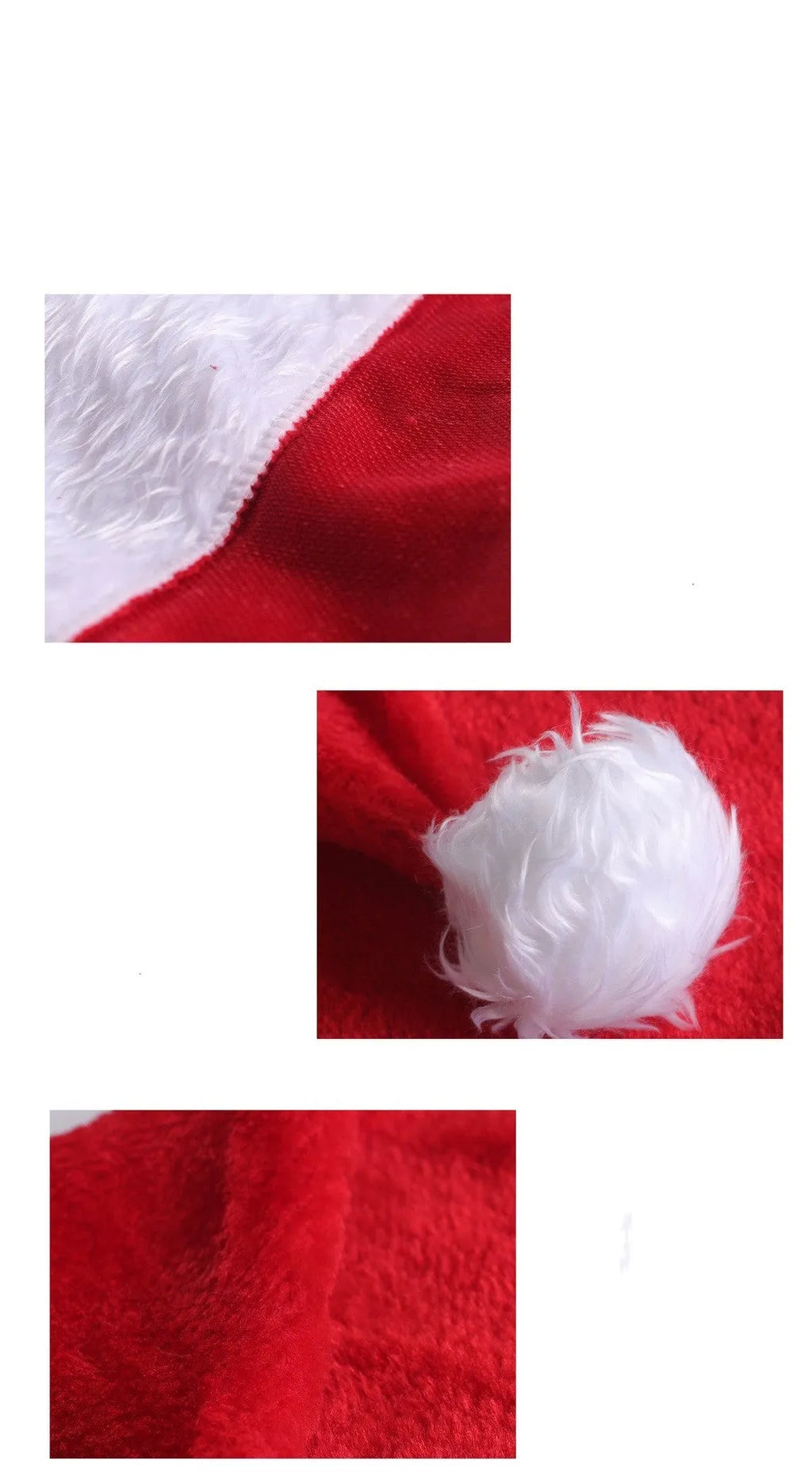 Red and white LED Christmas Santa hat with pom-pom and multi-colour lights