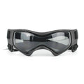 Dog UV protective goggles with silicone frame, PC lens, adjustable 34-46cm head circumference, red black pink