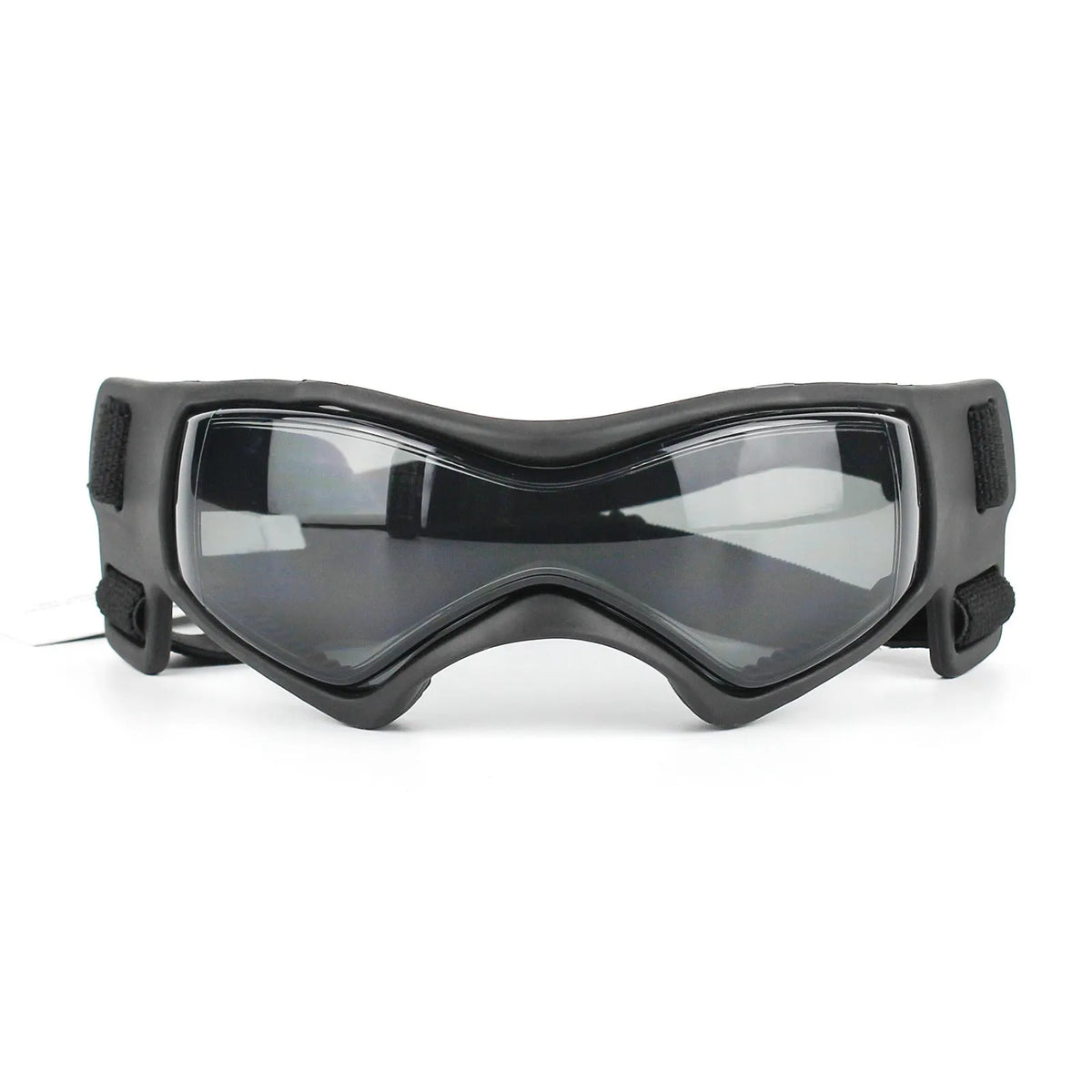 Dog UV protective goggles with silicone frame, PC lens, adjustable 34-46cm head circumference, red black pink