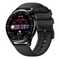 Smart watch with circular 1.32-inch display showing health metrics on wrist