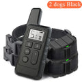 Dog training collar remote transmitter and waterproof receiver with LCD display and three training modes