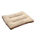 Coffee coloured fleece dog bed with detachable blanket for large dogs