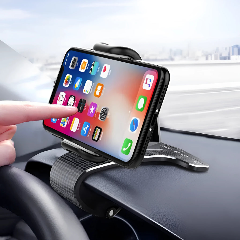 Plastic snap-on car phone holder for dashboard with YBJ wide head colour option