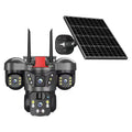 Solar-powered surveillance camera in ABS housing with full colour night vision and 1080P resolution