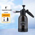 Black 2L foam watering can hand-held sprayer with trigger handle and two nozzles