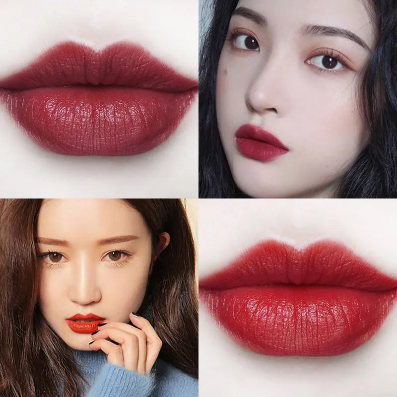 Gift box containing five velvet matte lipsticks with waterproof non-stick cup formula