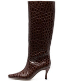 Women's square toe cowboy boots in microfiber available in multiple colours and sizes 35-43
