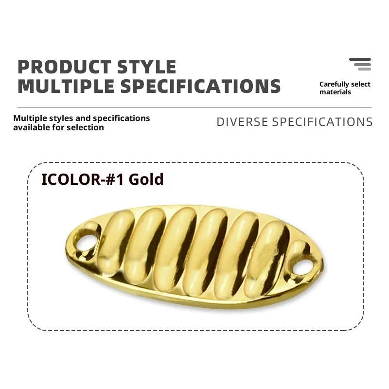 Plastic fake fish bait with feather hook in gold finish, 1.5g-25g weight options for saltwater offset fishing
