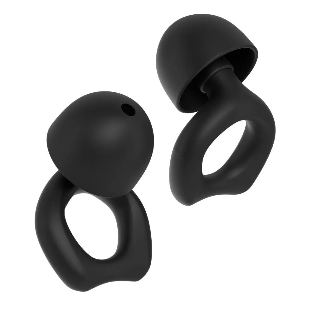 Super Anti-noise silicone soundproof earplugs in black, blue, green, purple and white colours with OPP packaging