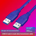USB 3.0 A male to A male data cable for external hard drive connection.