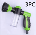 Green high-pressure foam spray gun with adjustable nozzle for car and household cleaning.