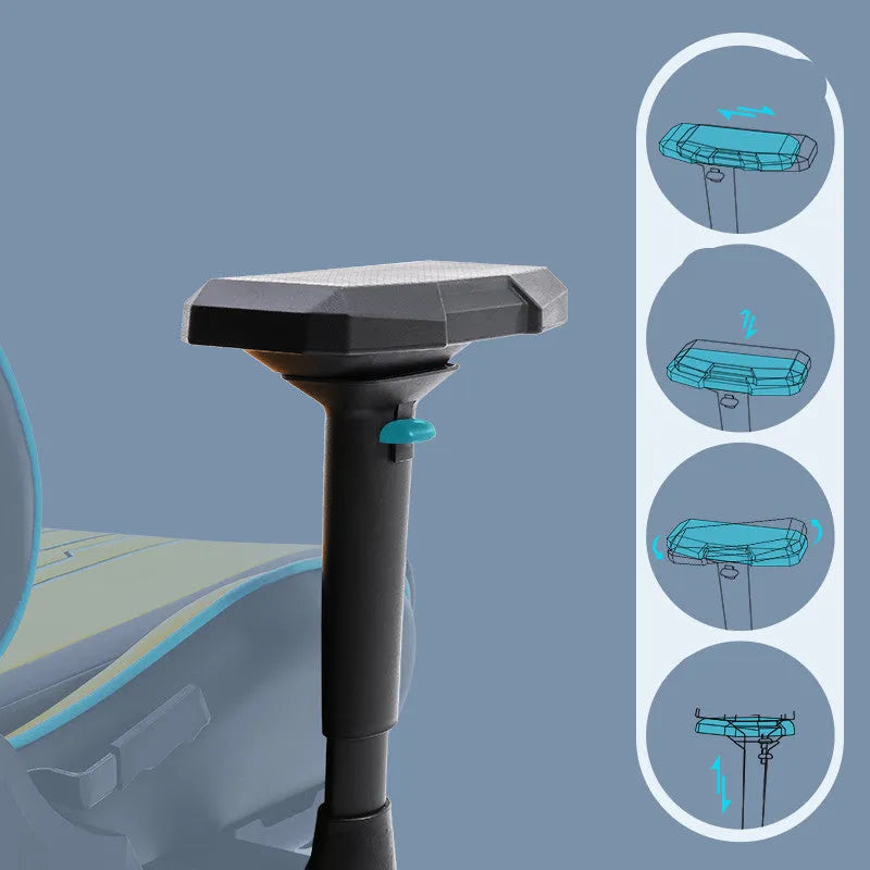Dowinx black gaming chair with metal frame and 4D adjustable handrails for computer desk use