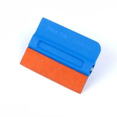 Car film scraper with ABS handle and choice of deerskin or wool scraping heads for vinyl wrap application