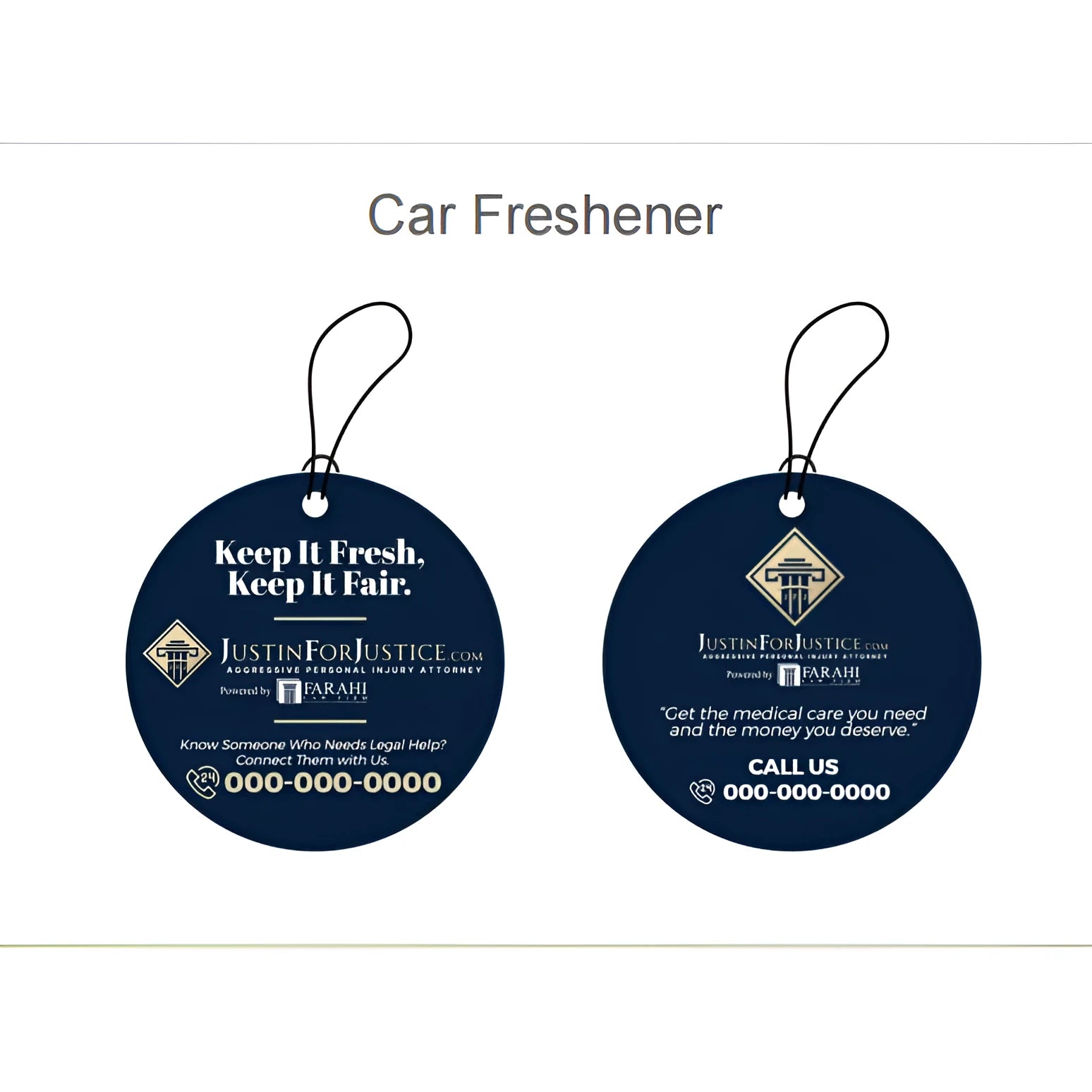 Car freshener neutral scent compact design for vehicle interior odour elimination