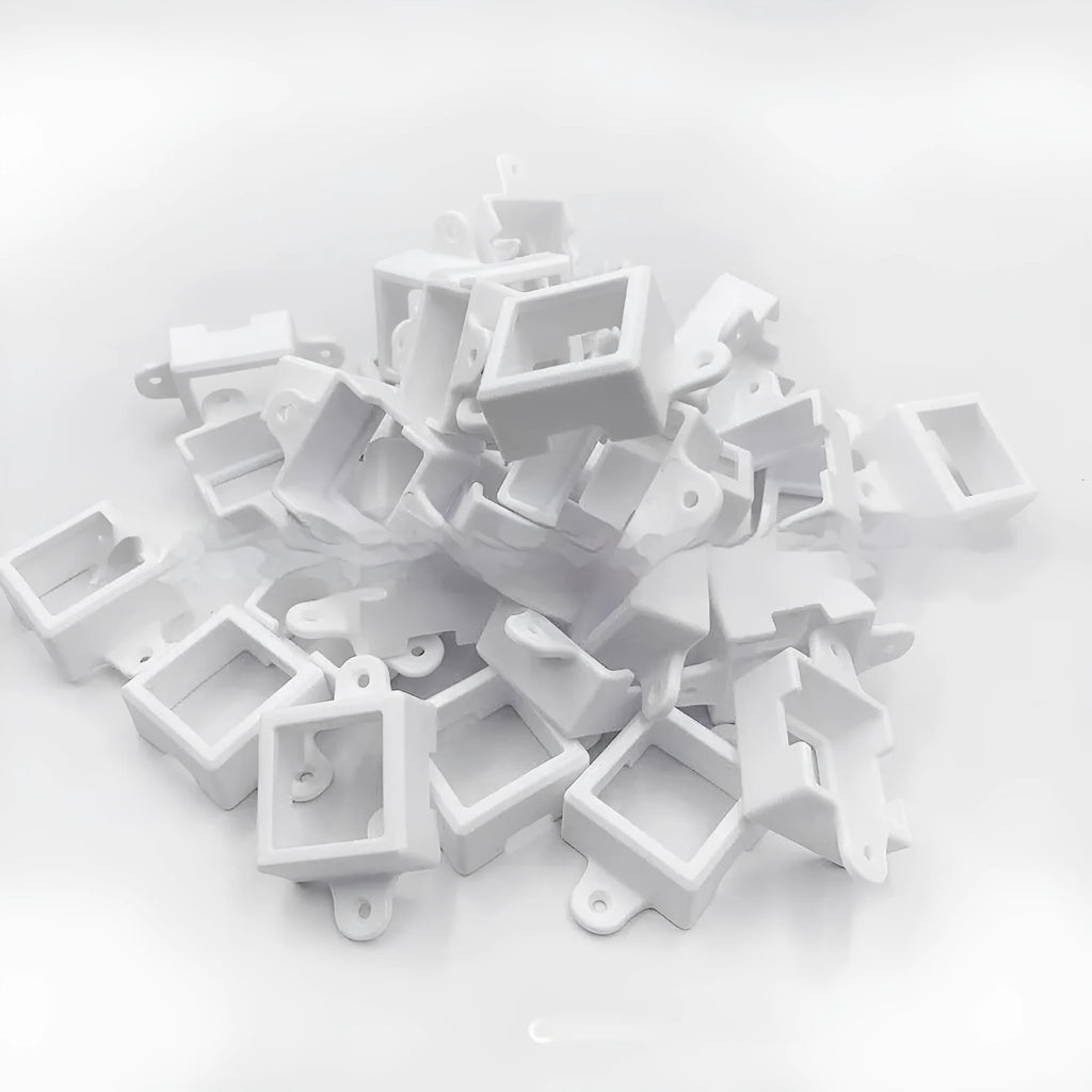 White plastic LED light bracket protective lampshade, dimensions 1.7cm by 6cm