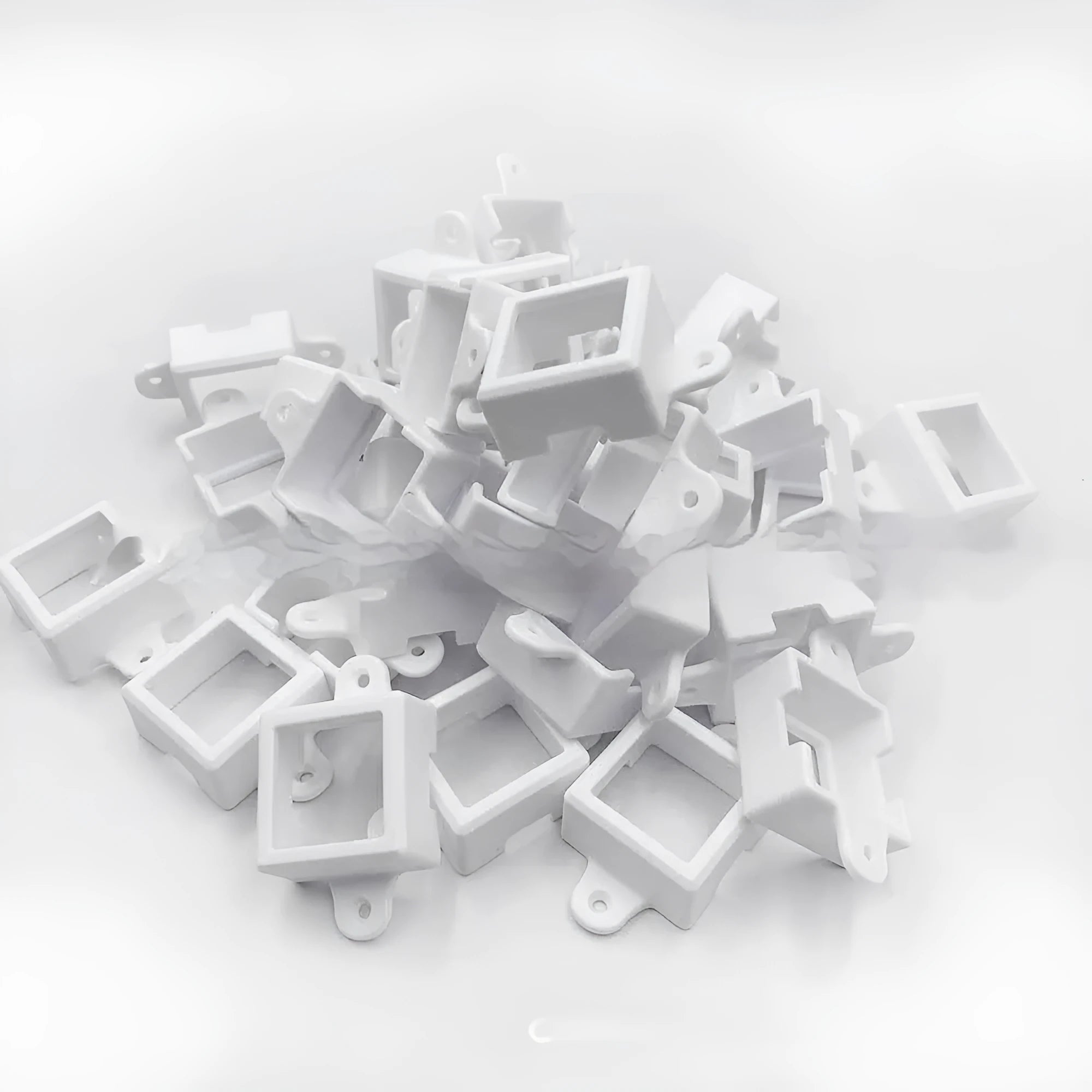 White plastic LED light bracket protective lampshade, dimensions 1.7cm by 6cm
