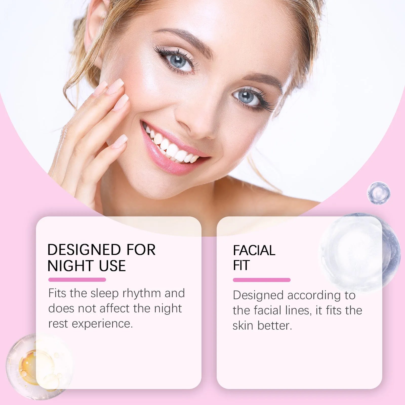 Transparent facial nursing patches for fine lines in pack of 144 with hyaluronic acid hydrogel