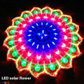 Outdoor Christmas festival string lights with decorative peacock, heart, sunflower and star bulbs