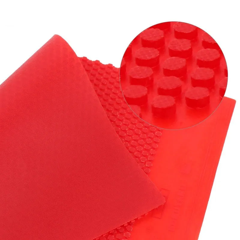 Single sheet of black table tennis rubber with small particle texture for paddle resurfacing