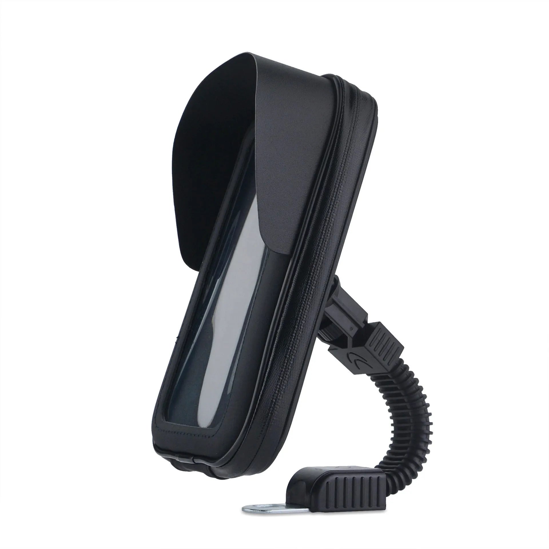XL bicycle waterproof phone bag bracket holder mounted on handlebars with phone inside