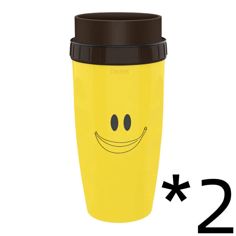 300ml double-walled travel cup with twist-top seal in cartoon pattern design