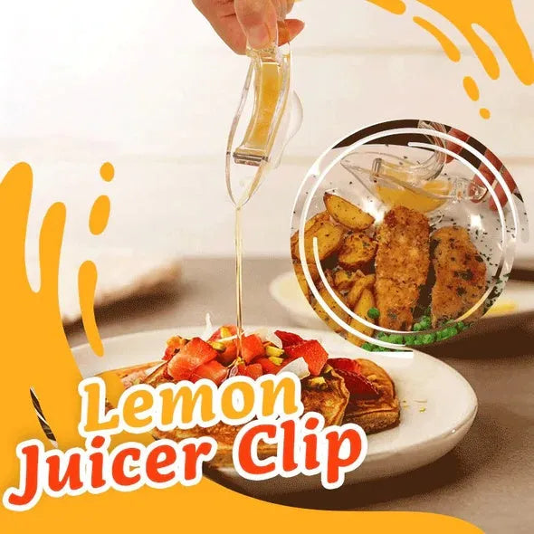 Clear acrylic bird-shaped manual lemon juicer kitchen gadget on countertop