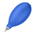 Blue and black rubber dust removal air blower cleaning tool for cameras and phones.