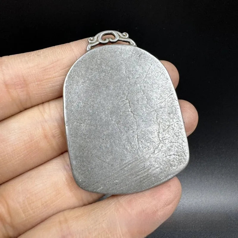 Chinese style geometric iron hanging pendant ornament with Aryaacalanatha Yamantaka design