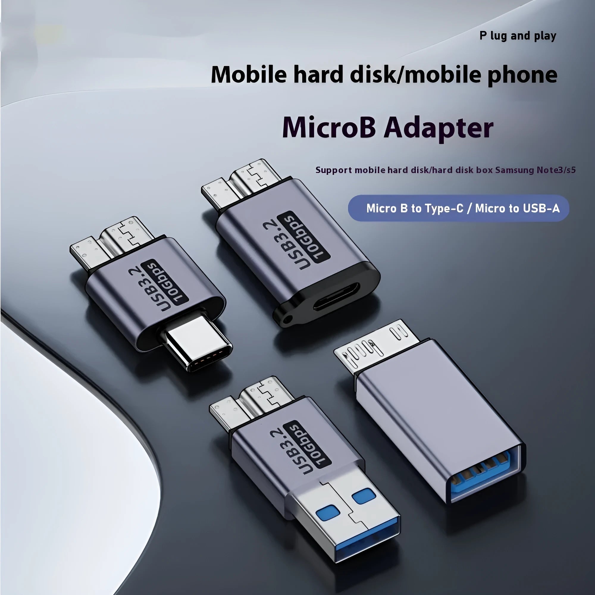 USB AM male to Micro-B female adapter for connecting older devices to modern USB ports