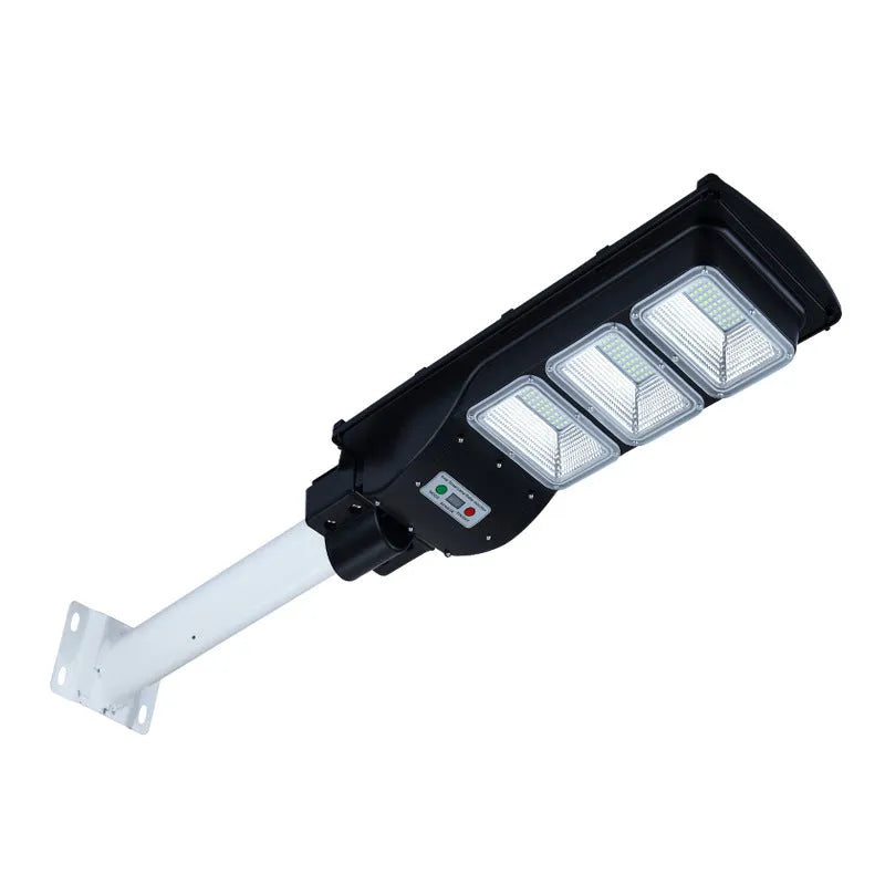 Integrated solar street light unit with solar panel and 60W LED lighting for outdoor household use