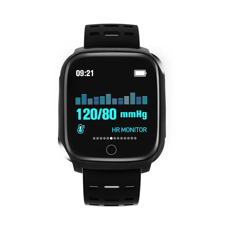F16 smart watch with ECG, blood pressure, and heart rate monitoring on wrist
