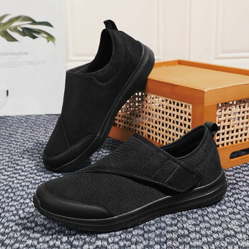 Summer outdoor walking shoes with mesh upper and Velcro closure in four colour options
