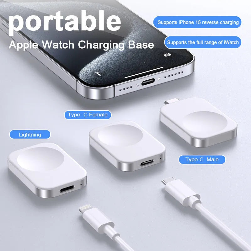 Black three-in-one magnetic wireless charger showing foldable portable design with charging surface