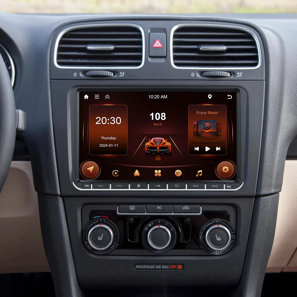 7 inch Android car head unit touchscreen for Volkswagen with wireless CarPlay and built-in GPS