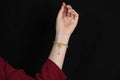 Shihuan natural Hetian jade bracelet with 6mm beads and a central fu character.