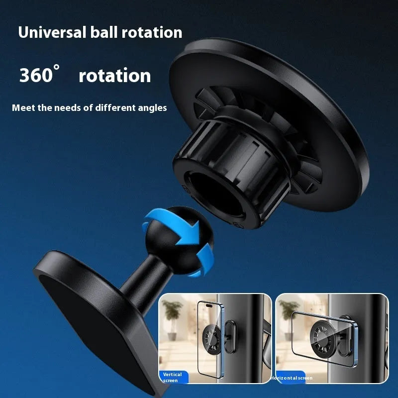Double-sided magnetic outdoor photography bracket with plastic construction and universal mount