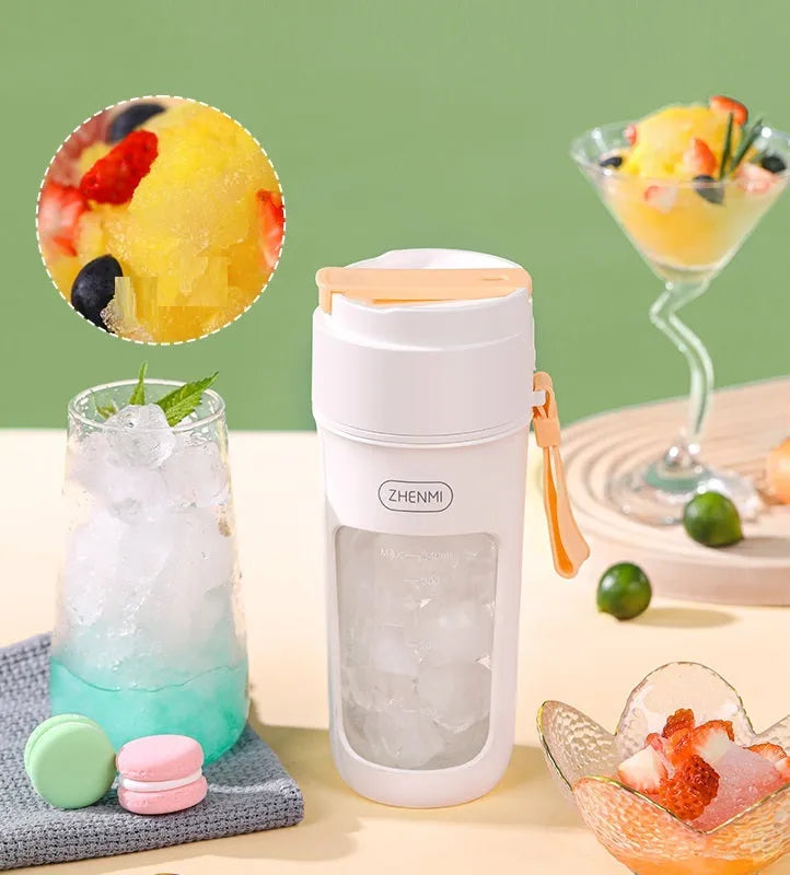 USB portable blender 0.5L in avocado green with 8-leaf knife head