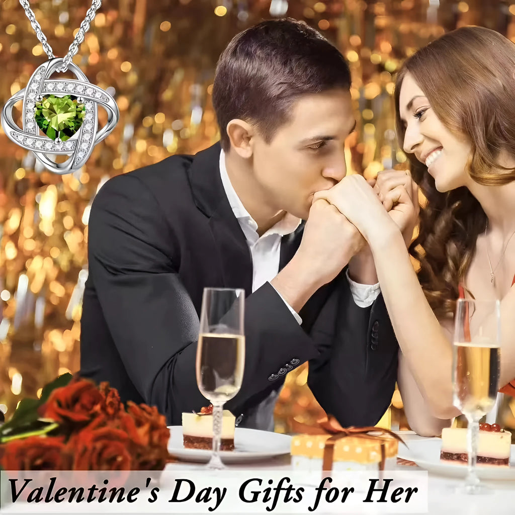 Women's copper heart-shaped necklace with an electroplated finish in one of five platinum colour options.