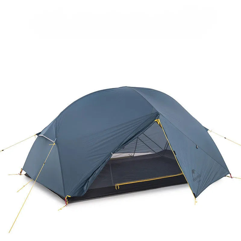 Home Fashion two-person silicone tent in Phantom Blue, lightweight 167g, waterproof double tent with aluminium poles