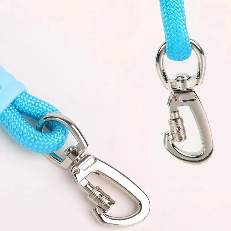 Nylon dog leash with anti-slip foam handle in choice of four colours.