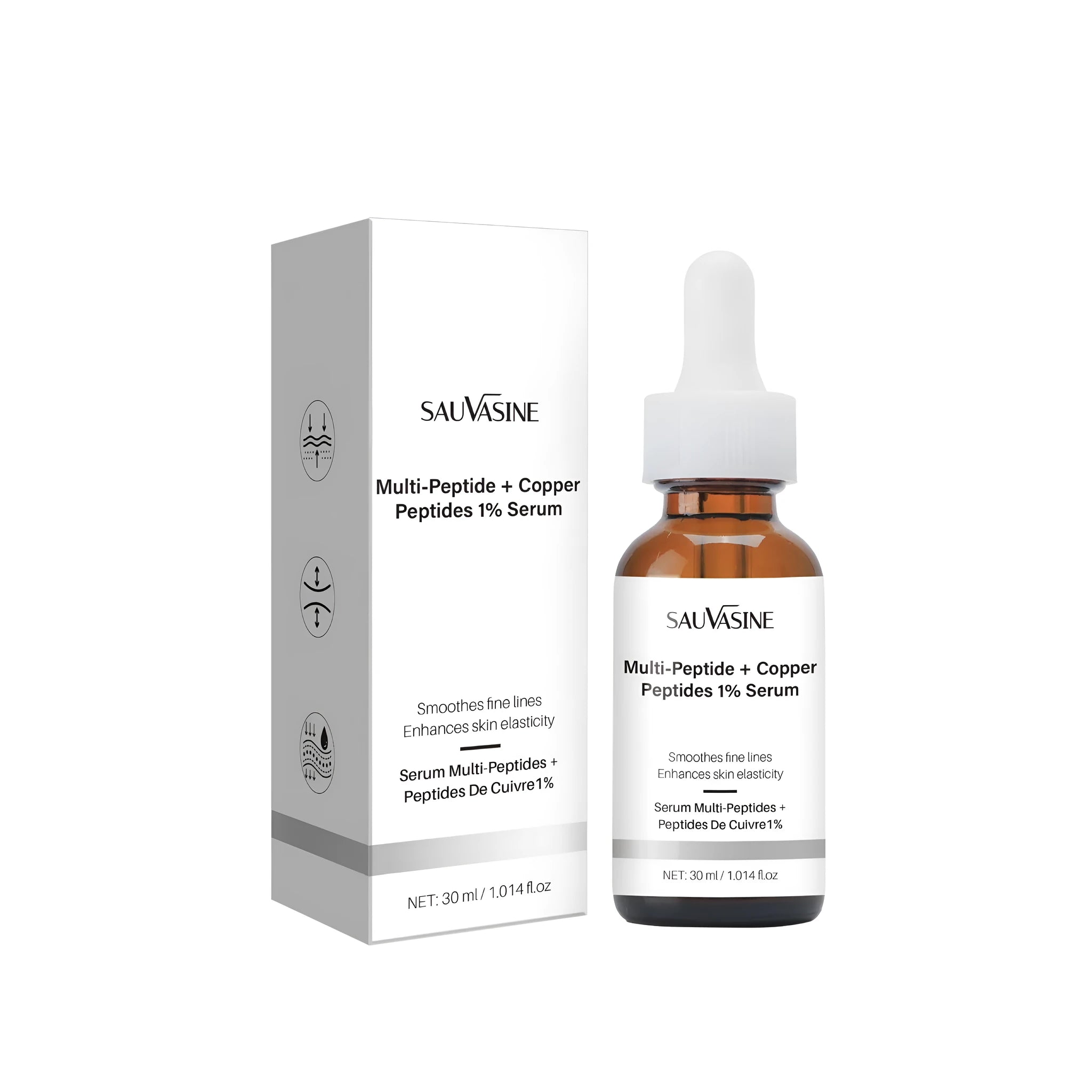 30ml facial moisturising oil bottle with oil-fading wrinkle treatment formula